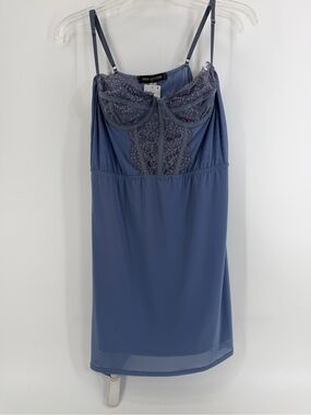 ⚙️3For$30⚙️ NEW Urban Outfitters Slate Blue Lace Slip Dress
